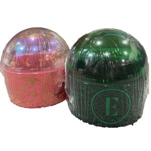 Wicked Universal City Studios Dome Glass Decor (2) Glinda‎ Elphaba 5" Pink Green